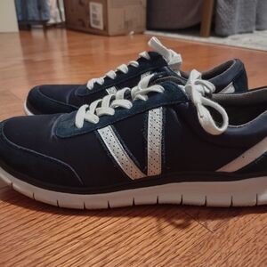 Vionic Nana Satin Navy and White Sneakers- Women's Size 9.5- Original box!